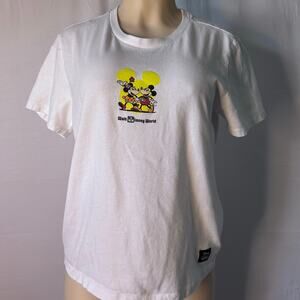 Disney x Vans Mickey Minnie Walt Graphic Tee White Tag XL Fits M/L Double Sided